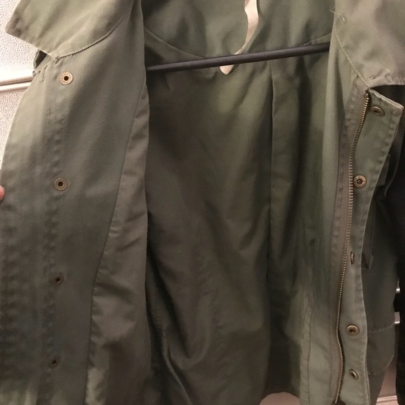 Army field jacket with 💯 % Leather sleeves 🔥🔥🔥 - Picture 8 of 8